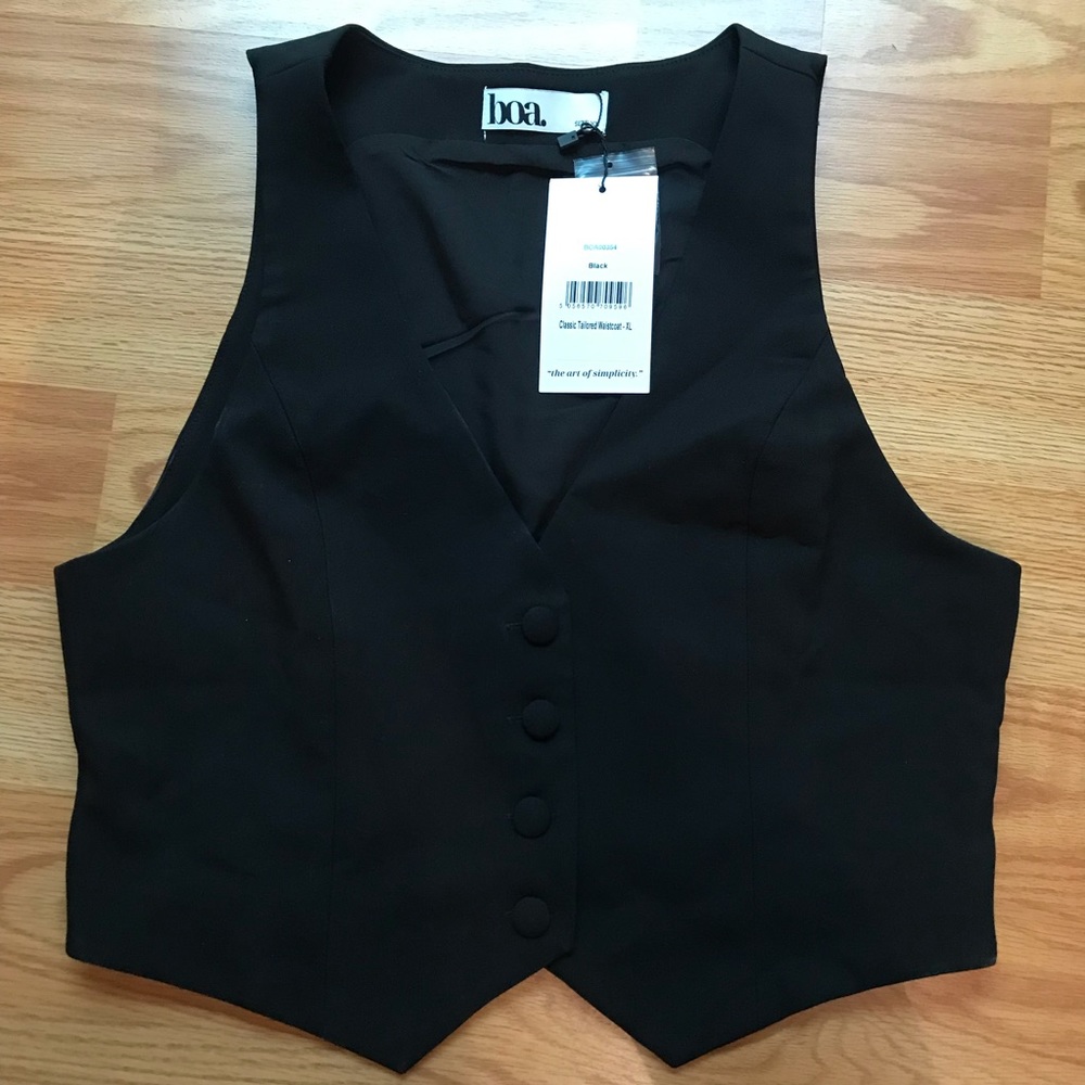 Beautiful black Boa vest
